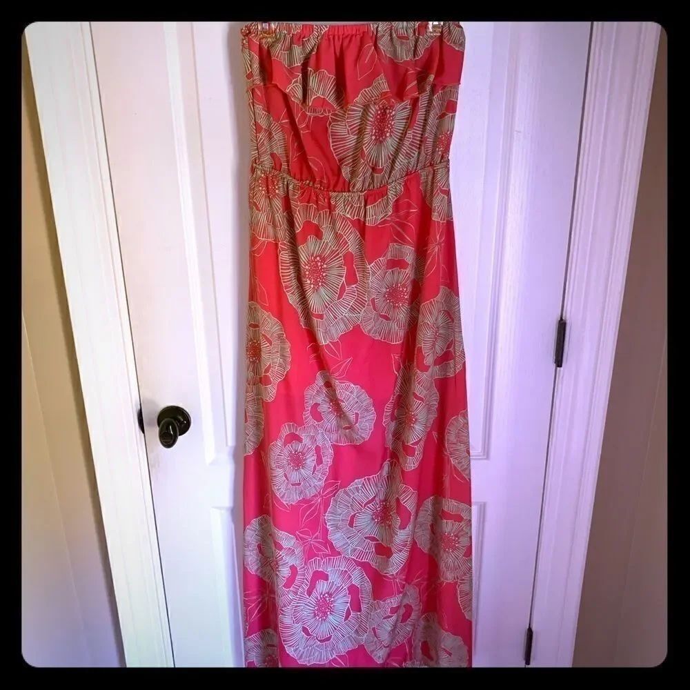 New Black Beard strapless maxi dress